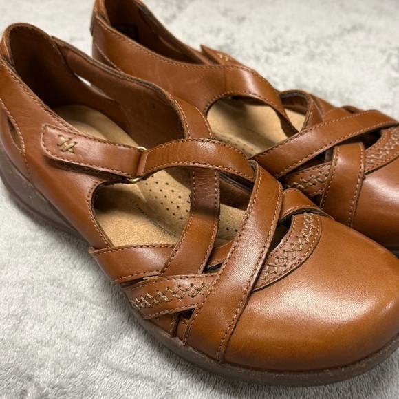 Clarks Collection Brown Roseville Step Mary Jane Flat - Size 7 - Picture 7 of 14